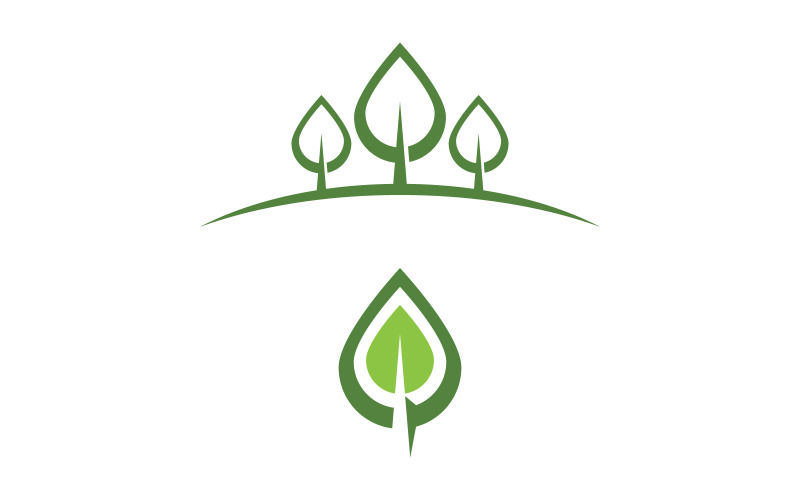 Tree leaf ecology nature Healthy vegan concept element v3.6 Logo Template