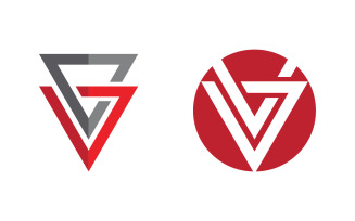 V Letter icon Business Logo Template design illustration v3.4