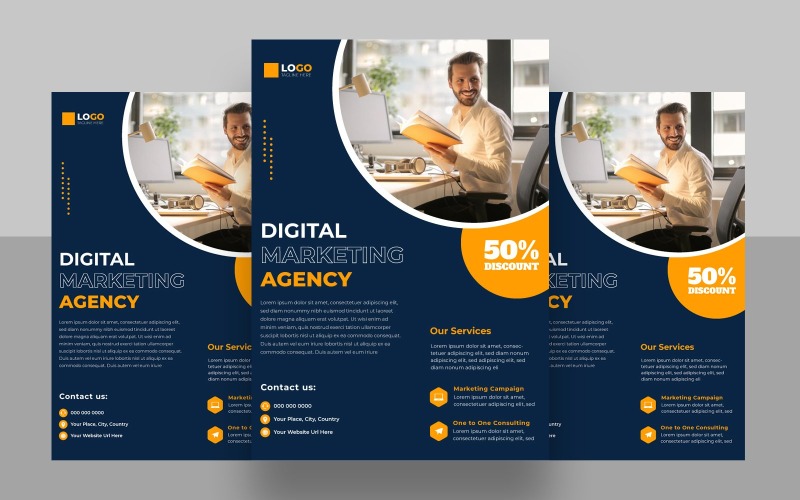 Digital Marketing Agency Flyer Template Ver-2 Corporate Identity