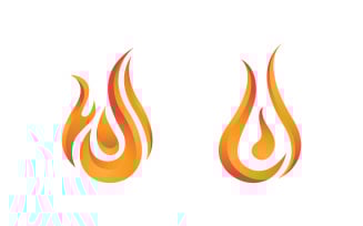 Flames Logo icon illustration vector design template v3.8