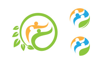 Healthy life Human character logo sign illustration v3.12