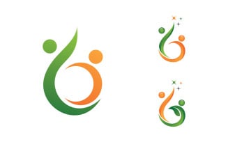 Healthy life Human character logo sign illustration v3.14