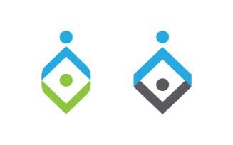 Healthy life Human character logo sign illustration v3.16