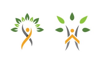 Healthy life Human character logo sign illustration v3.17