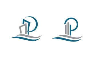 Home industrial Property concept icon logo illustration v3.26