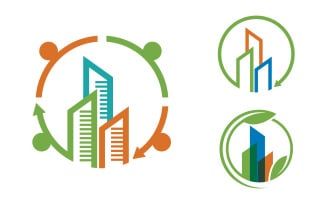 Home industrial Property concept icon logo illustration v3.35