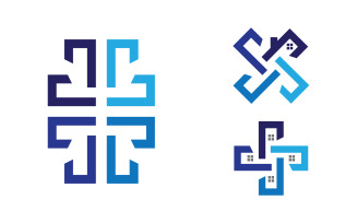 Home industrial Property concept icon logo illustration v3.36