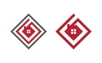 Home industrial Property concept icon logo illustration v3.37