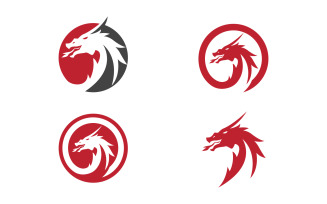 Strong Head Dragon vector icon illustration design v3.1