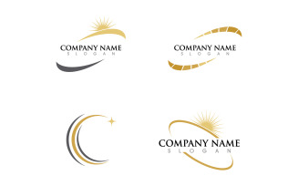 Sun farm logo Vector icon design illustration Template v3.1