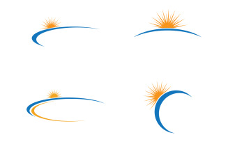 Sun farm logo Vector icon design illustration Template v3.3