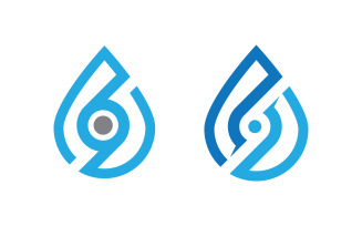 Water drop Plumbing Logo Template vector illustration v3.1