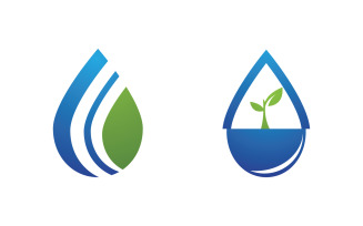 Water drop Plumbing Logo Template vector illustration v3.3