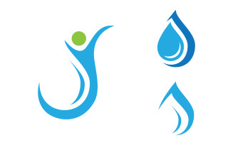 Water drop Plumbing Logo Template vector illustration v3.4