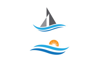 Water wave concept icon vector illustration design template v3.11