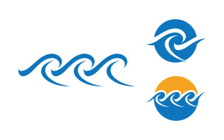 Water wave concept icon vector illustration design template v3.7