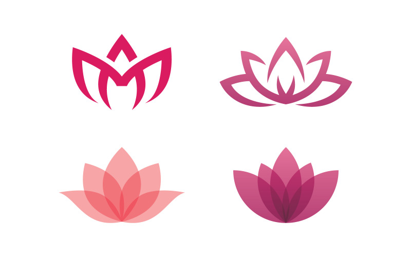 Beauty Lotus Vector Logo Template design. 13