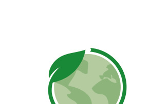 Eco Earth with Leaf: Sustainable Planet Vector Illustration