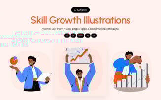 Skill Growth Illustration Art Set