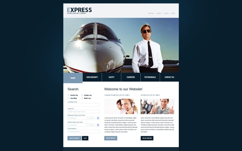 Airline Tickets PSD Template