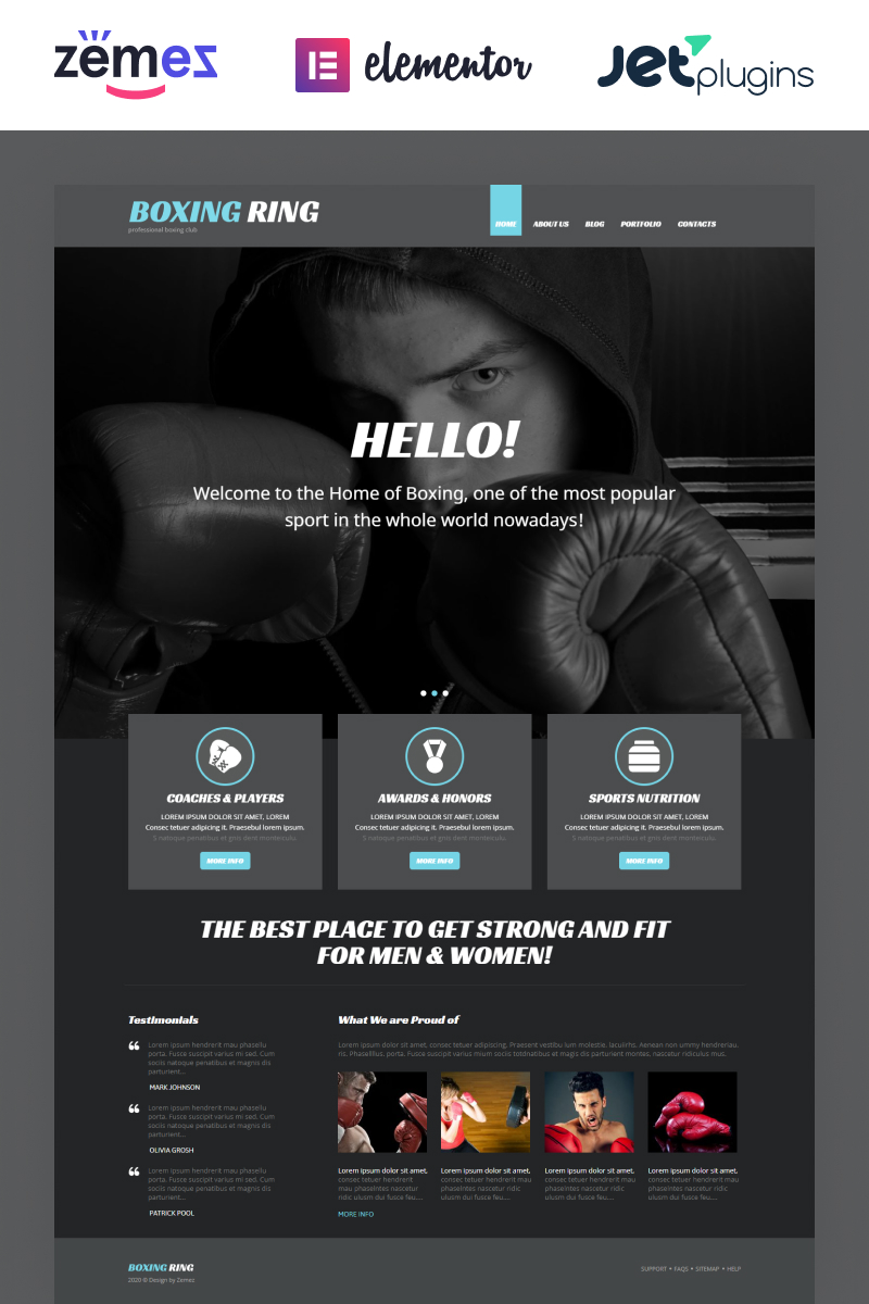 "Boxing Responsive" thème WordPress adaptatif #54034