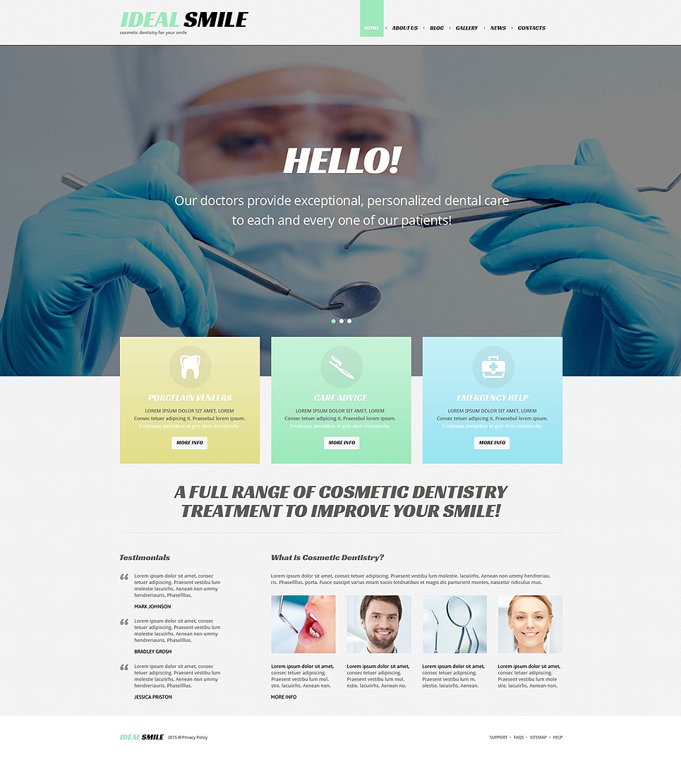 Dentistry Responsive WordPress Theme New Screenshots BIG