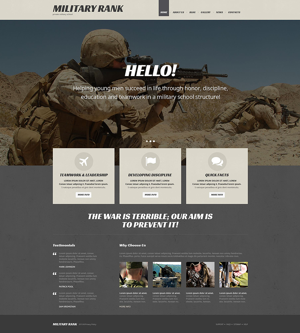 Military School Responsive WordPress Theme New Screenshots BIG