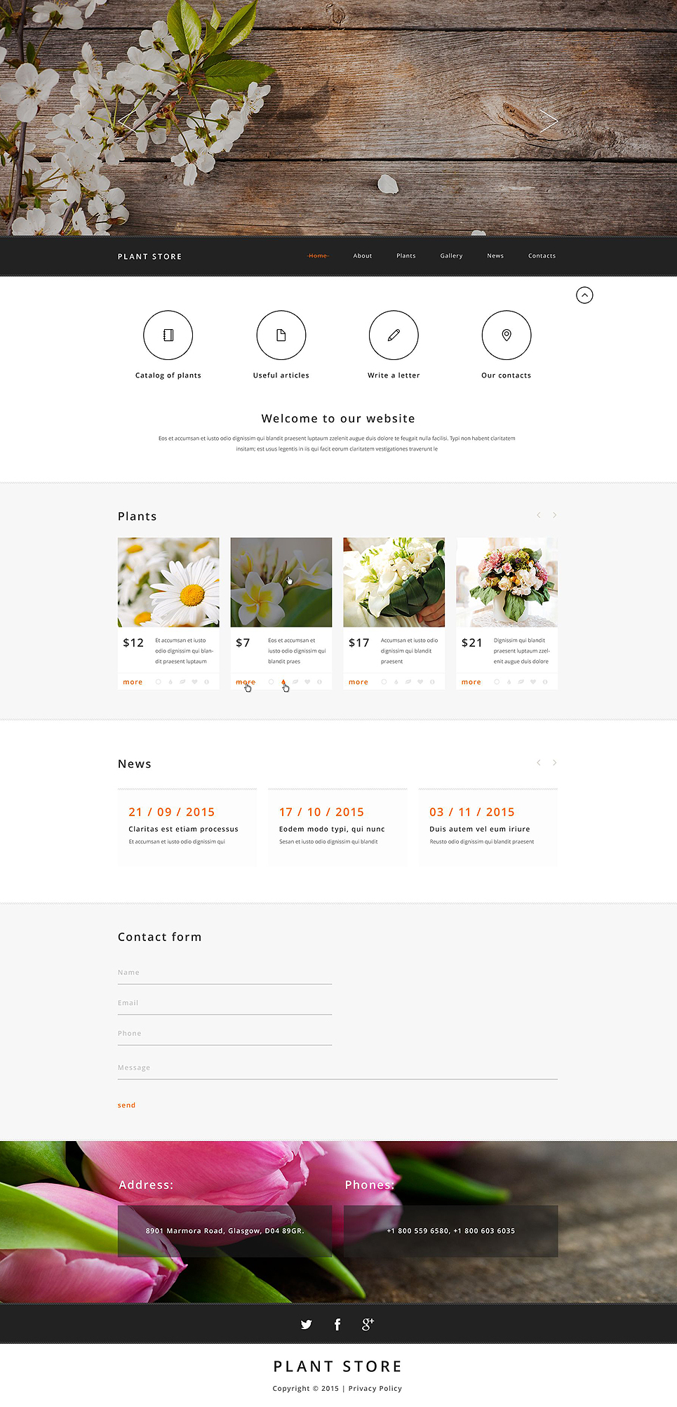 Plant Store Website Template New Screenshots BIG