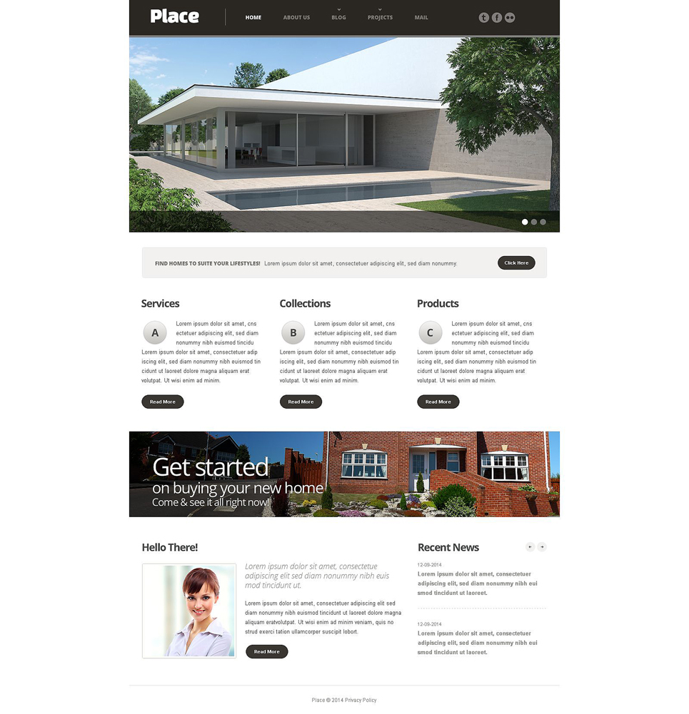 Real Estate Agency Responsive Website Template New Screenshots BIG