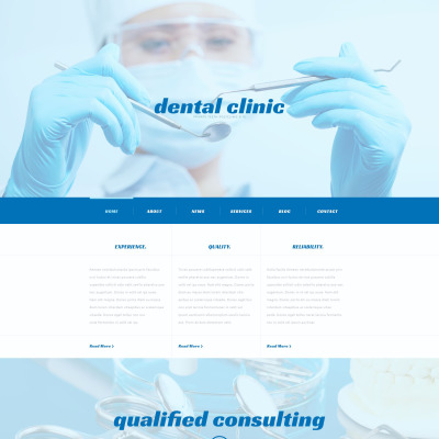 Responsive Tema De WordPress #54041 para Sitio de  para Sitio de Odontología