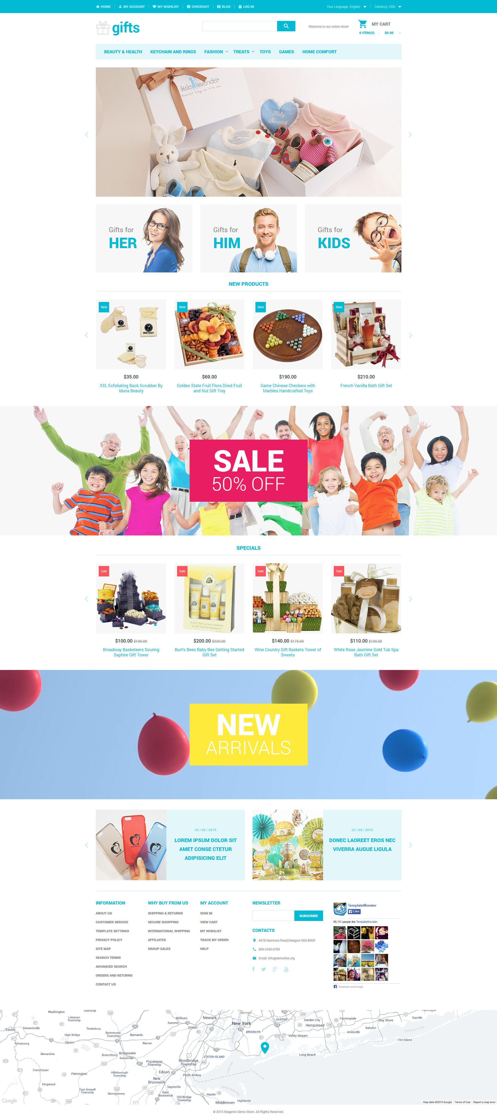Tema Magento "Unique Gifts" #54054 - captura de pantalla