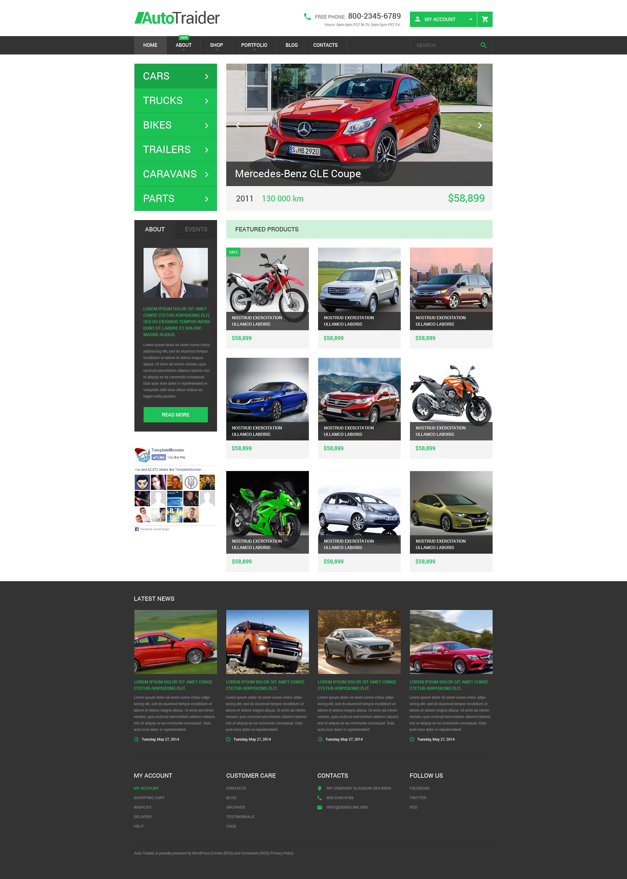 Tema WooCommerce "AutoTraider" #54047 - captura de pantalla