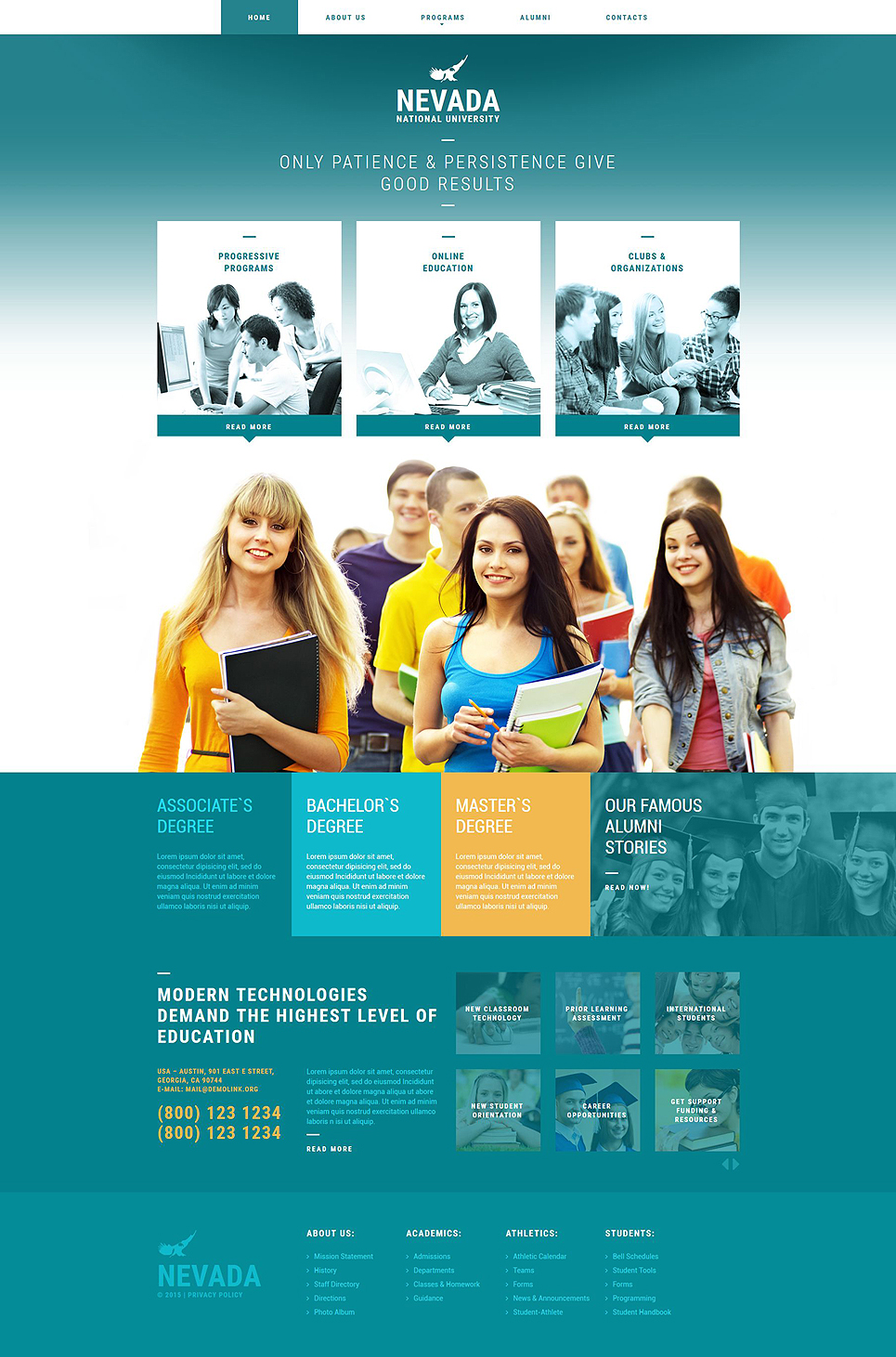 University Responsive Website Template New Screenshots BIG