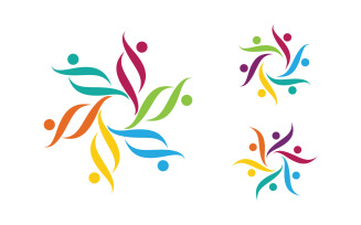 Adoption care community network and social logo design v3.31