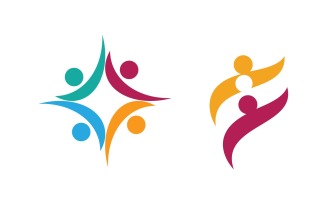 Adoption care community network and social logo design v3.35