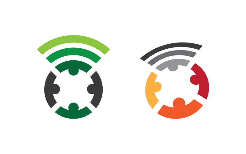 Adoption care community network and social logo design v3.40 Logo Template