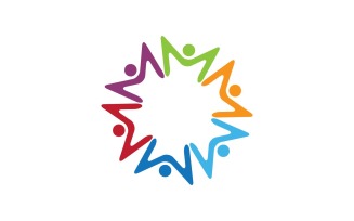 Adoption care community network and social logo design v3.44