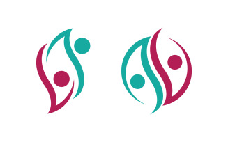 Adoption care community network and social logo design v3.45