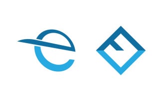 Business E letter logo design vector template v1.2