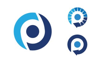 Business P letter logo design vector template v1.2