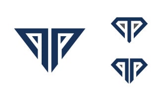 Business P letter logo design vector template v1.4