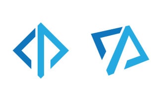 Business P letter logo design vector template v1.6