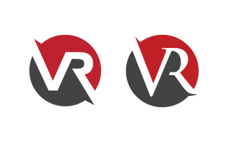 Business R letter logo design vector template v1.3