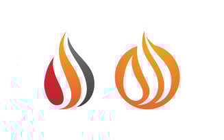 Flames Logo icon illustration vector design template v3.10