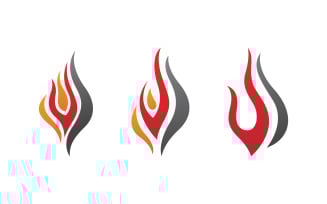 Flames Logo icon illustration vector design template v3.12