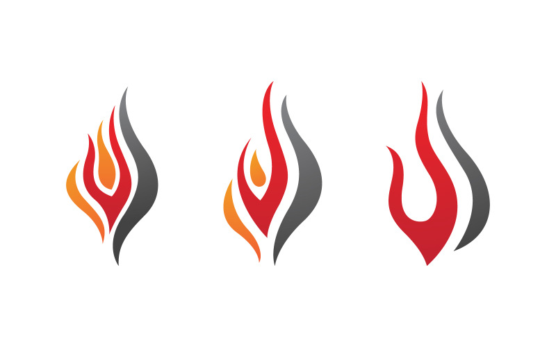 Flames Logo icon illustration vector design template v3.12 Logo Template