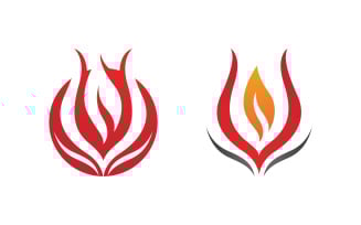 Flames Logo icon illustration vector design template v3.13