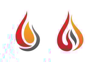 Flames Logo icon illustration vector design template v3.14