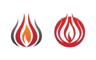 Flames Logo icon illustration vector design template v3.15
