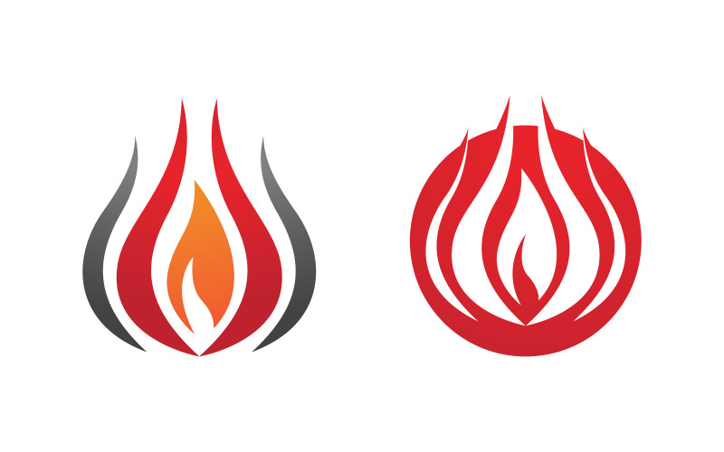 Flames Logo icon illustration vector design template v3.15 Logo Template